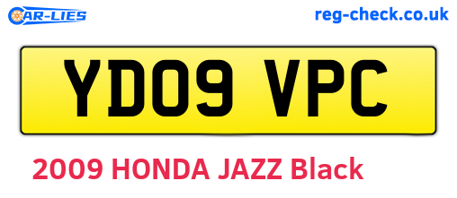 YD09VPC are the vehicle registration plates.