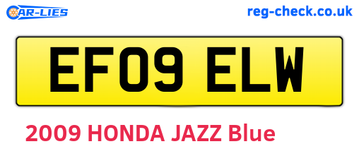 EF09ELW are the vehicle registration plates.