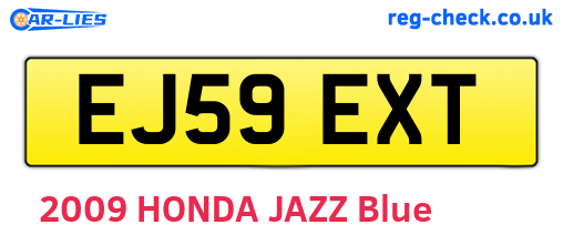 EJ59EXT are the vehicle registration plates.