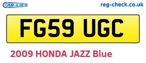 FG59UGC are the vehicle registration plates.