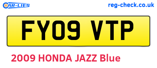 FY09VTP are the vehicle registration plates.