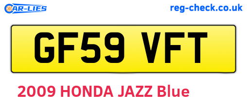 GF59VFT are the vehicle registration plates.