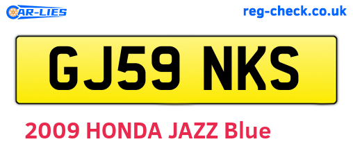 GJ59NKS are the vehicle registration plates.