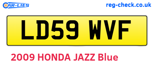 LD59WVF are the vehicle registration plates.