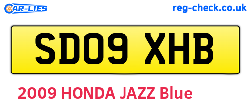 SD09XHB are the vehicle registration plates.