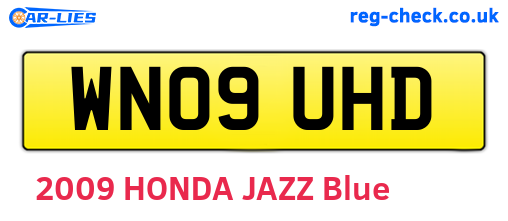 WN09UHD are the vehicle registration plates.
