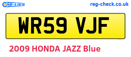WR59VJF are the vehicle registration plates.