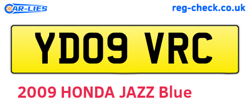 YD09VRC are the vehicle registration plates.