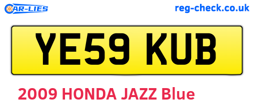 YE59KUB are the vehicle registration plates.
