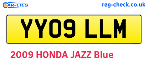 YY09LLM are the vehicle registration plates.