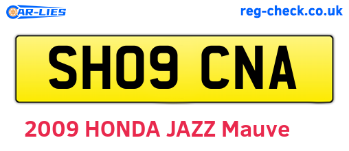 SH09CNA are the vehicle registration plates.