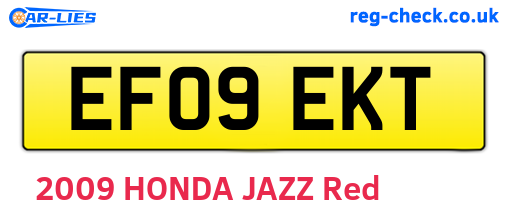 EF09EKT are the vehicle registration plates.