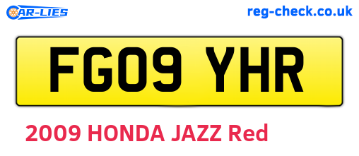 FG09YHR are the vehicle registration plates.