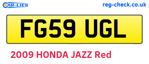 FG59UGL are the vehicle registration plates.