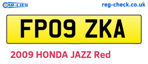 FP09ZKA are the vehicle registration plates.