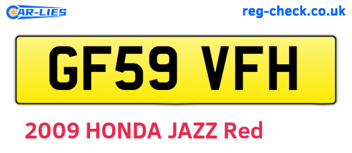 GF59VFH are the vehicle registration plates.