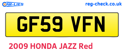 GF59VFN are the vehicle registration plates.