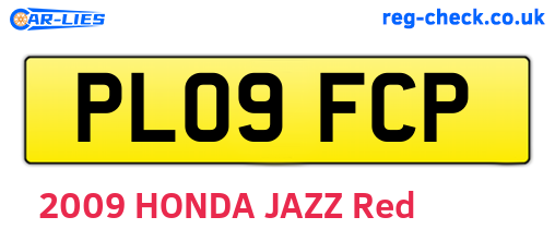 PL09FCP are the vehicle registration plates.