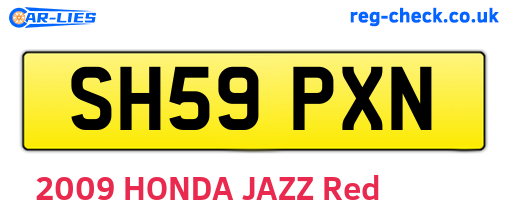 SH59PXN are the vehicle registration plates.