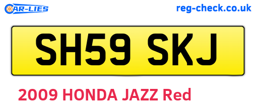 SH59SKJ are the vehicle registration plates.