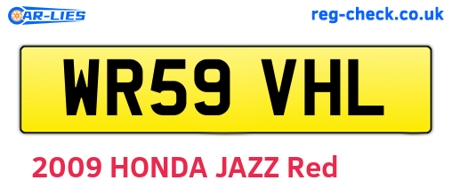 WR59VHL are the vehicle registration plates.