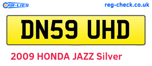 DN59UHD are the vehicle registration plates.