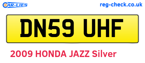 DN59UHF are the vehicle registration plates.