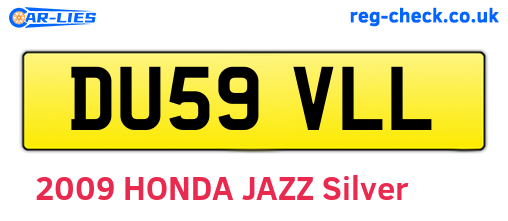 DU59VLL are the vehicle registration plates.