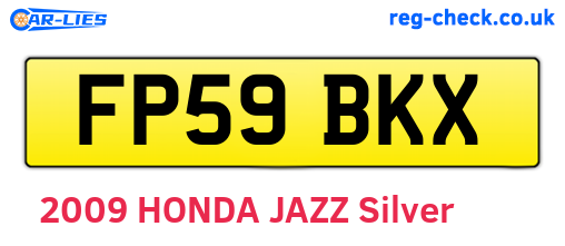 FP59BKX are the vehicle registration plates.
