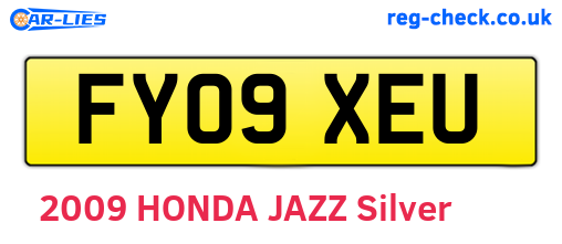 FY09XEU are the vehicle registration plates.