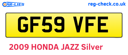 GF59VFE are the vehicle registration plates.