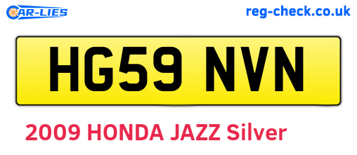 HG59NVN are the vehicle registration plates.