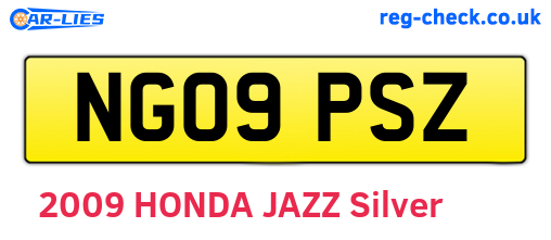 NG09PSZ are the vehicle registration plates.