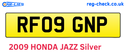 RF09GNP are the vehicle registration plates.