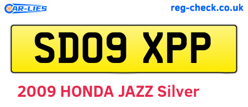 SD09XPP are the vehicle registration plates.