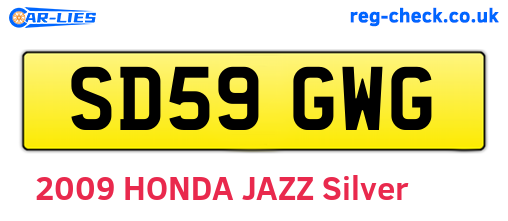 SD59GWG are the vehicle registration plates.