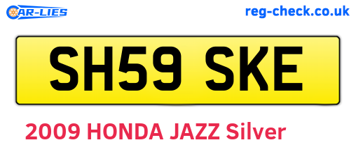 SH59SKE are the vehicle registration plates.