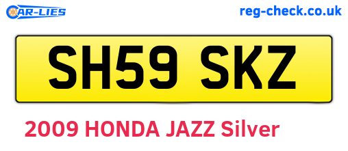 SH59SKZ are the vehicle registration plates.