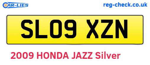 SL09XZN are the vehicle registration plates.