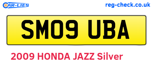 SM09UBA are the vehicle registration plates.
