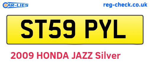 ST59PYL are the vehicle registration plates.