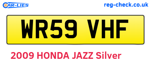 WR59VHF are the vehicle registration plates.