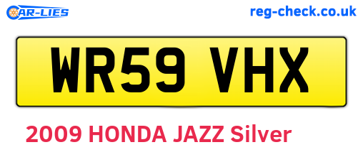 WR59VHX are the vehicle registration plates.