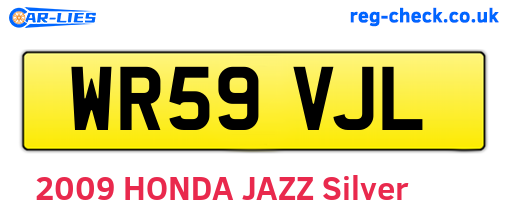 WR59VJL are the vehicle registration plates.