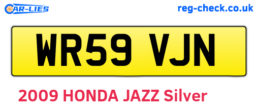 WR59VJN are the vehicle registration plates.