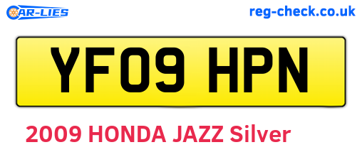 YF09HPN are the vehicle registration plates.
