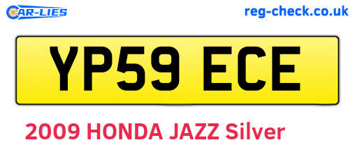 YP59ECE are the vehicle registration plates.