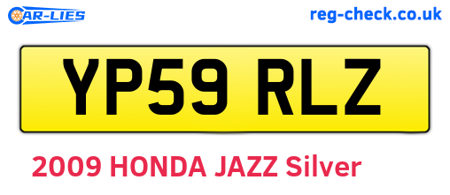 YP59RLZ are the vehicle registration plates.