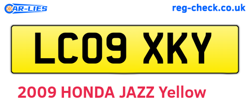 LC09XKY are the vehicle registration plates.