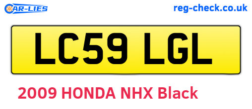 LC59LGL are the vehicle registration plates.